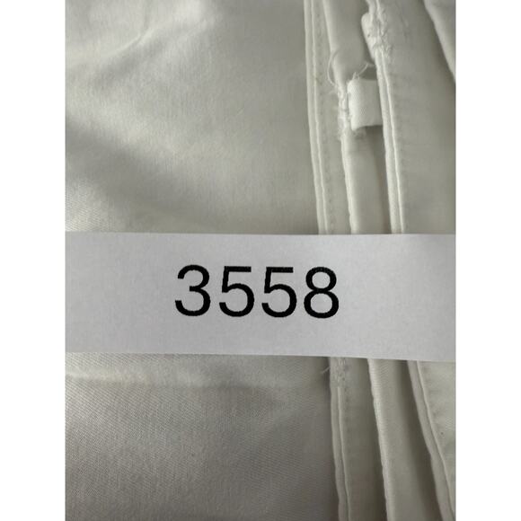 Talbots Size 16 Perfect Skimmer Stretch Cropped Pants White Straight Leg Button - Picture 12 of 12